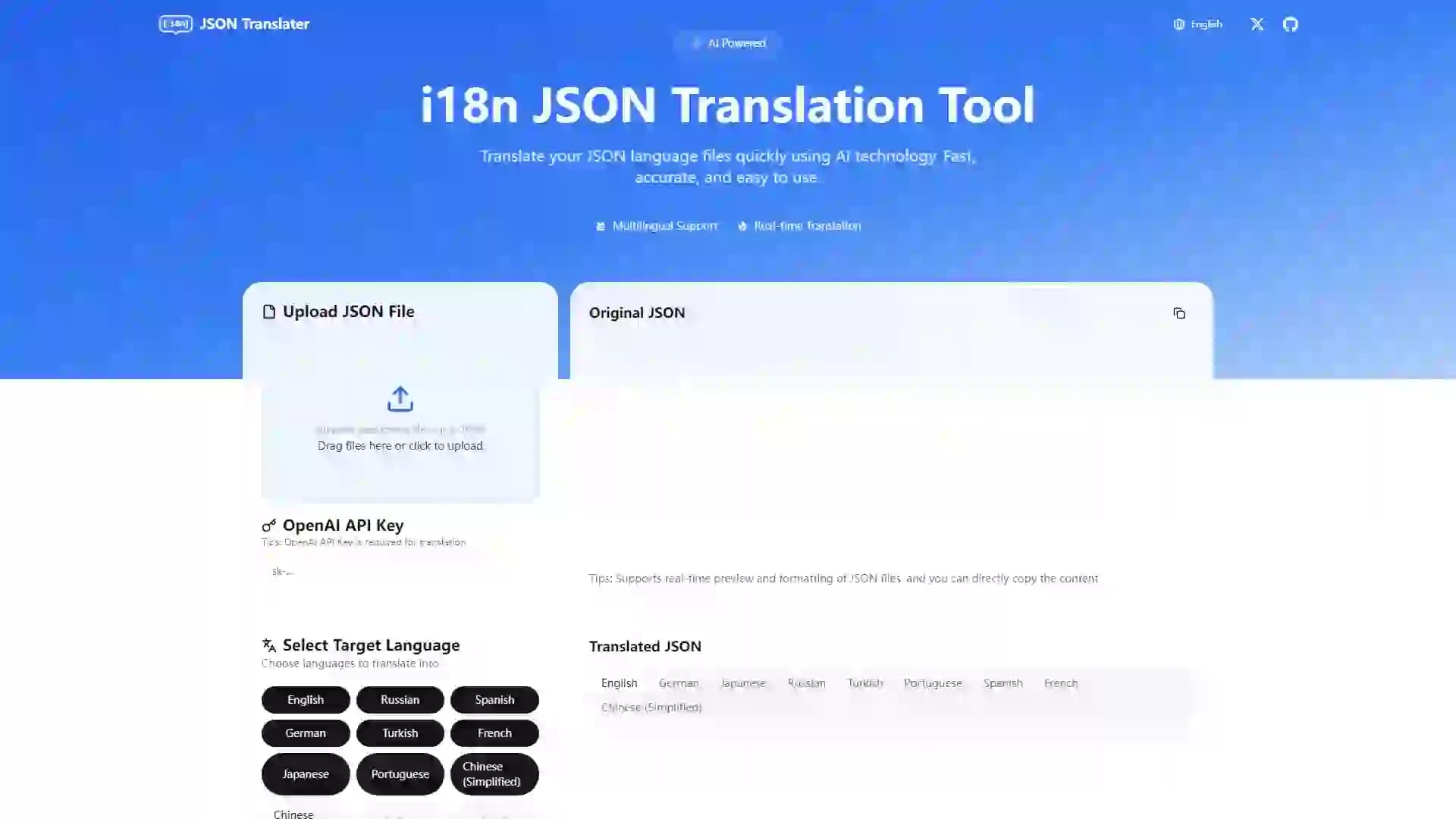 Json Translation Tools-AI-Powered JSON Translation | Multi-language Support