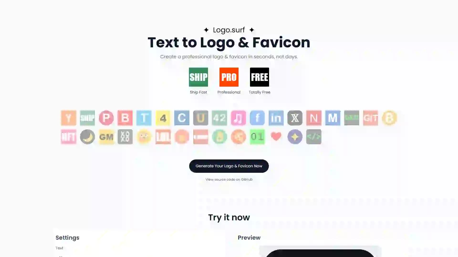 Logo.surf-Free Text-to-Logo | Quick Customization